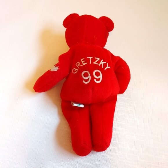 1999 Wayne GRETZKY Commemorative Canada Plush Bear, Rare Exclusive to Ca… - Picture 4 of 7